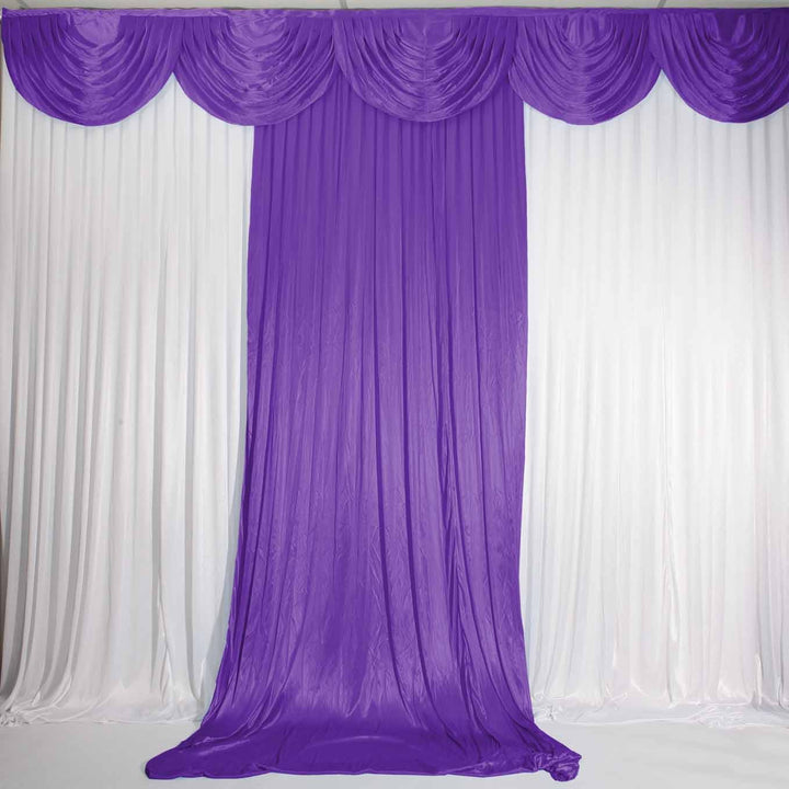 Ice Silk Satin Convertible Backdrop Panel - Purple (1x3m)