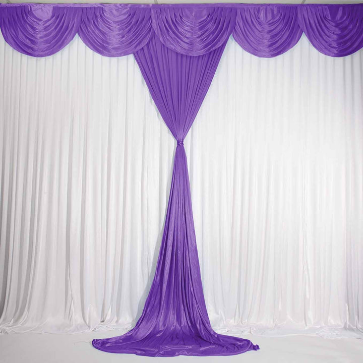Ice Silk Satin Convertible Backdrop Panel - Purple (1x3m)