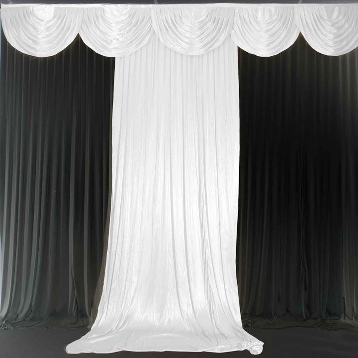 Ice Silk Satin Convertible Backdrop Panel - White (1x3m)