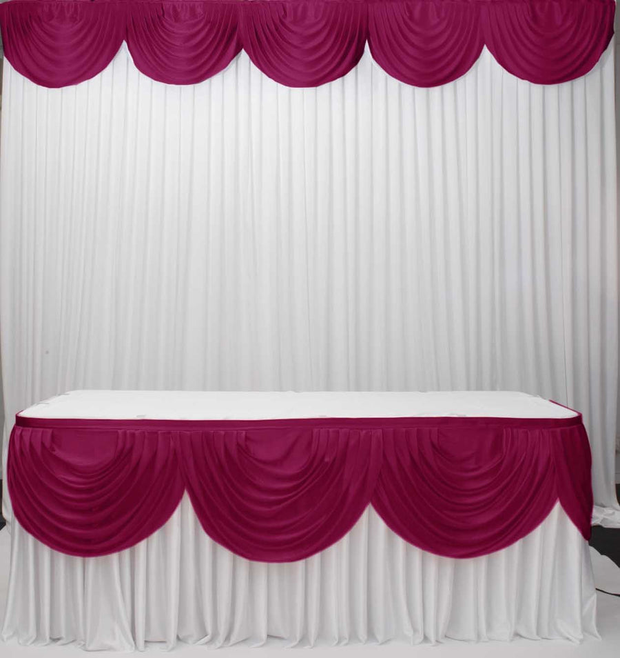 Ice Silk Satin 3m Swag - Burgundy