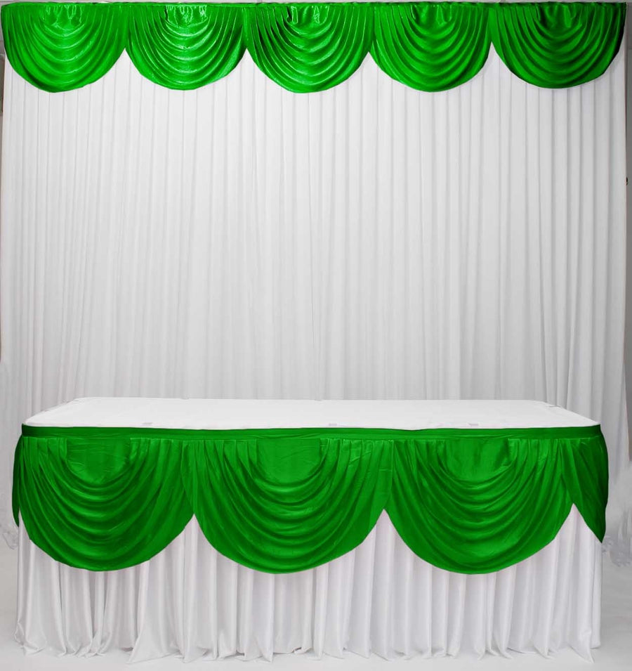 Ice Silk Satin 3m Swag - Emerald Green (Jade)