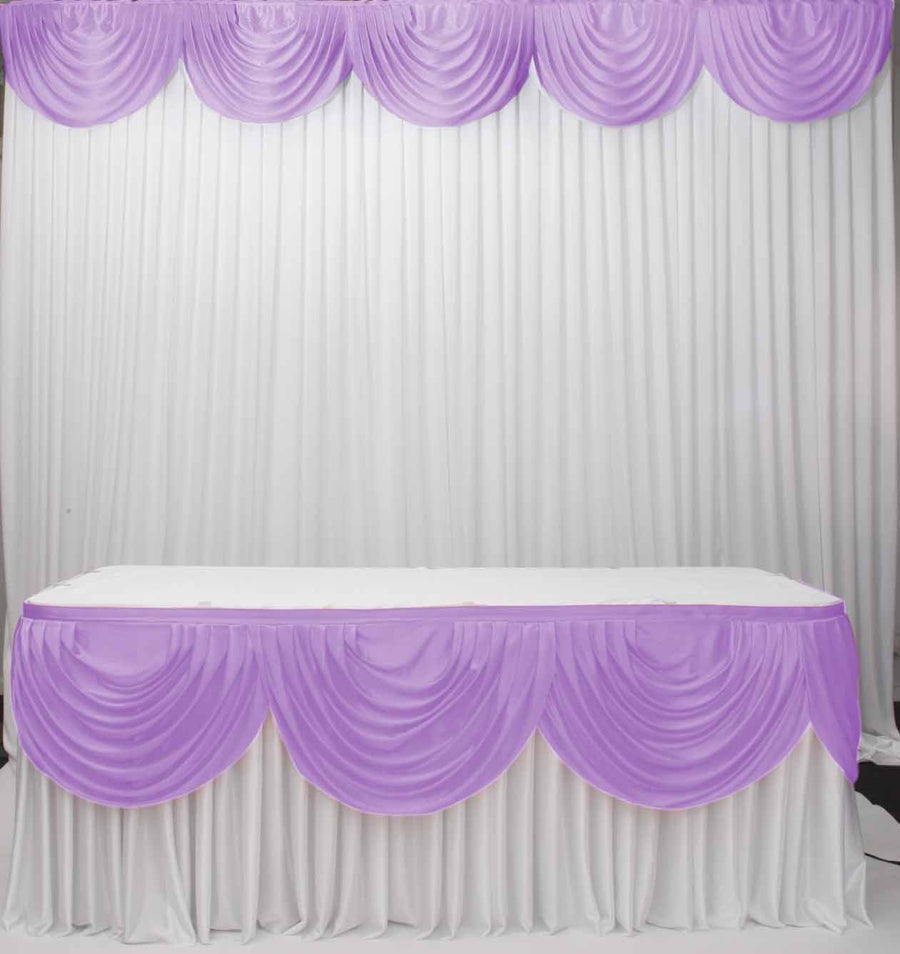Ice Silk Satin 3m Swag - Lavender