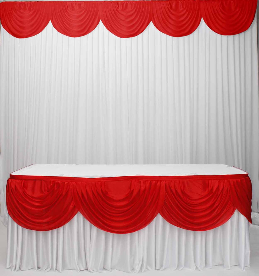 Ice Silk Satin 3m Swag - Red