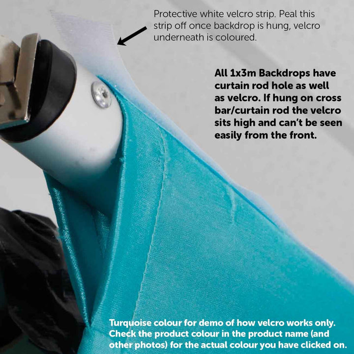 Ice Silk Satin Convertible Backdrop Panel - Turquoise (1x3m)