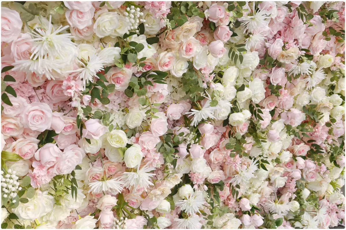 Flower Wall Backdrop Curtains