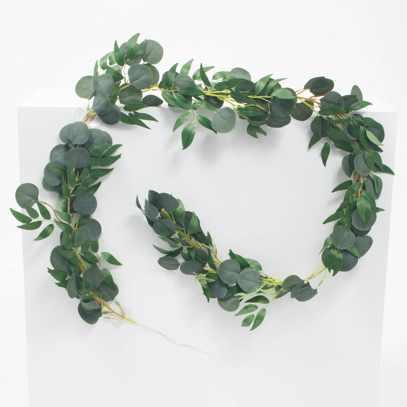 Willow and silver dollar eucalyptus garland