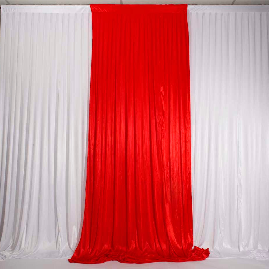 Ice Silk Satin Convertible Backdrop Panel - Red (1x3m)