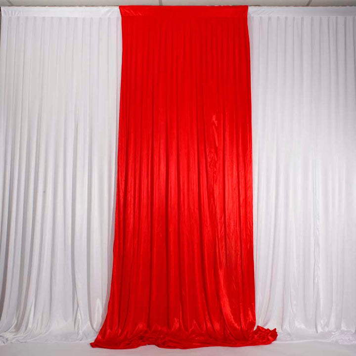 Ice Silk Satin Convertible Backdrop Panel - Red (1x3m)