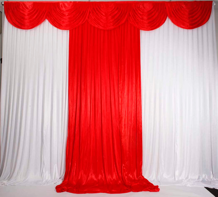 Ice Silk Satin Convertible Backdrop Panel - Red (1x3m)