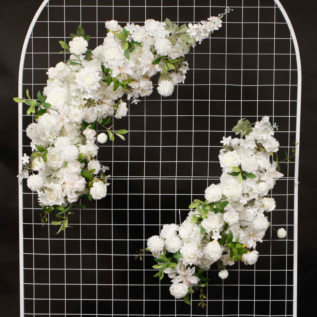 2pc Wedding Arch Flower Garland Set - White detail view 1