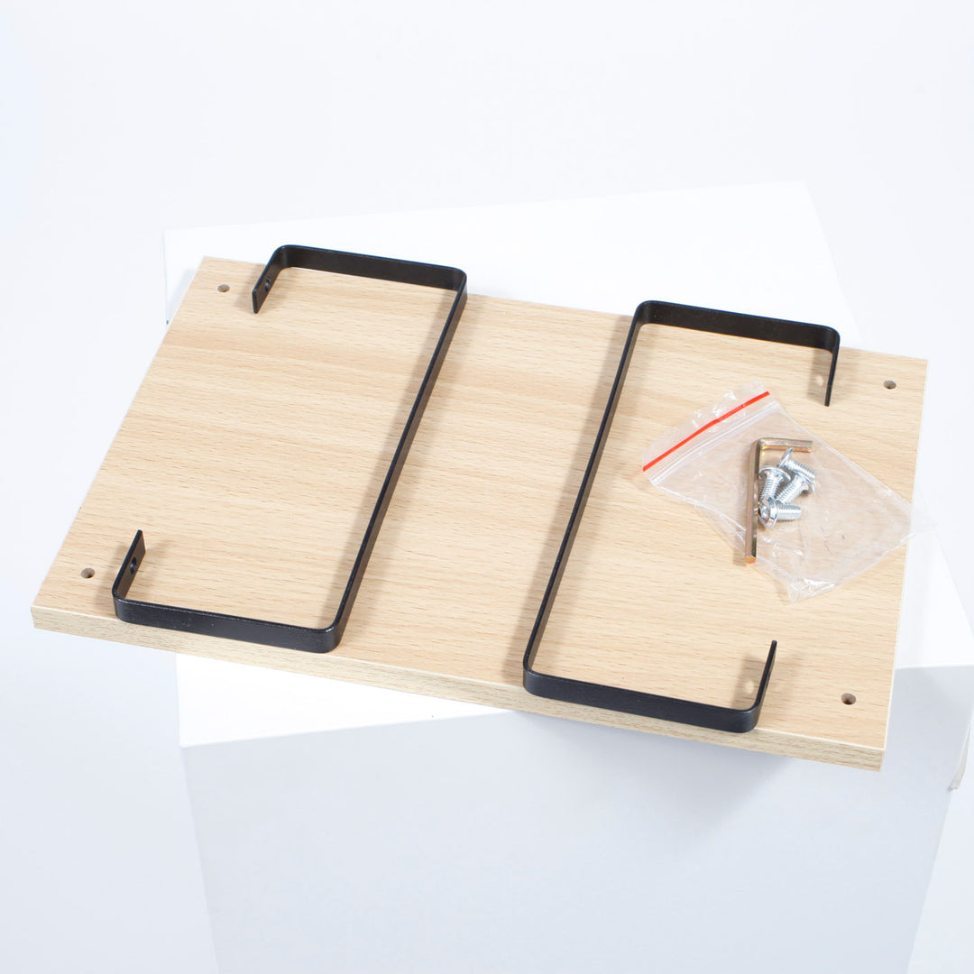 Wooden Table Riser flat pack view on white background