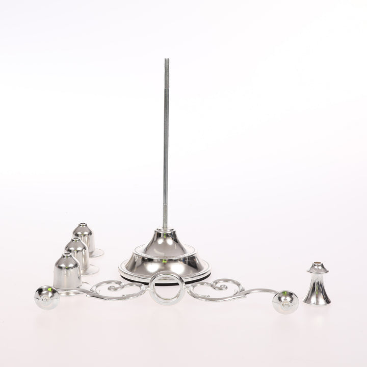 3 Arm Antique Candelabra - Silver (26cm) assembly part 1