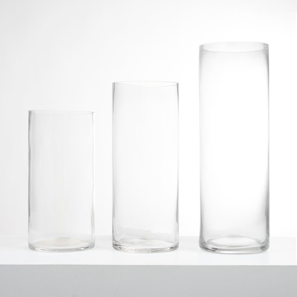 Set 3 Tall Glass Vase Luna Wedding and Event Supplies Luna