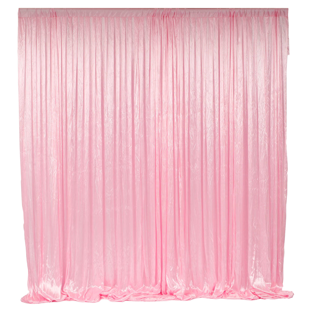 Light Pink Ice Silk Satin Backdrops - No Swag - 3 meters length x 3 meters high