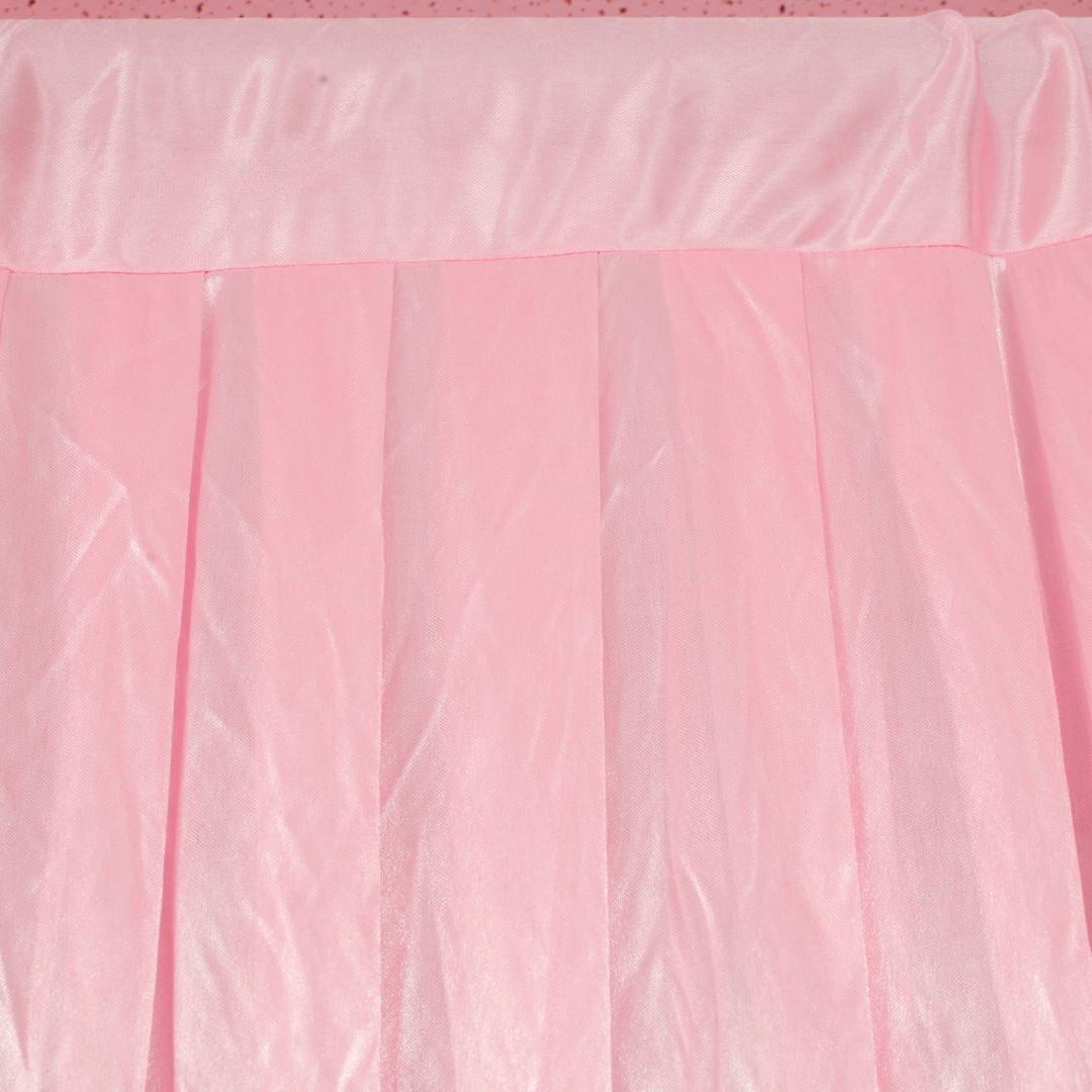 Light Pink Ice Silk Satin Backdrops - No Swag - 3 meters length x 3 meters high curtain rod hole