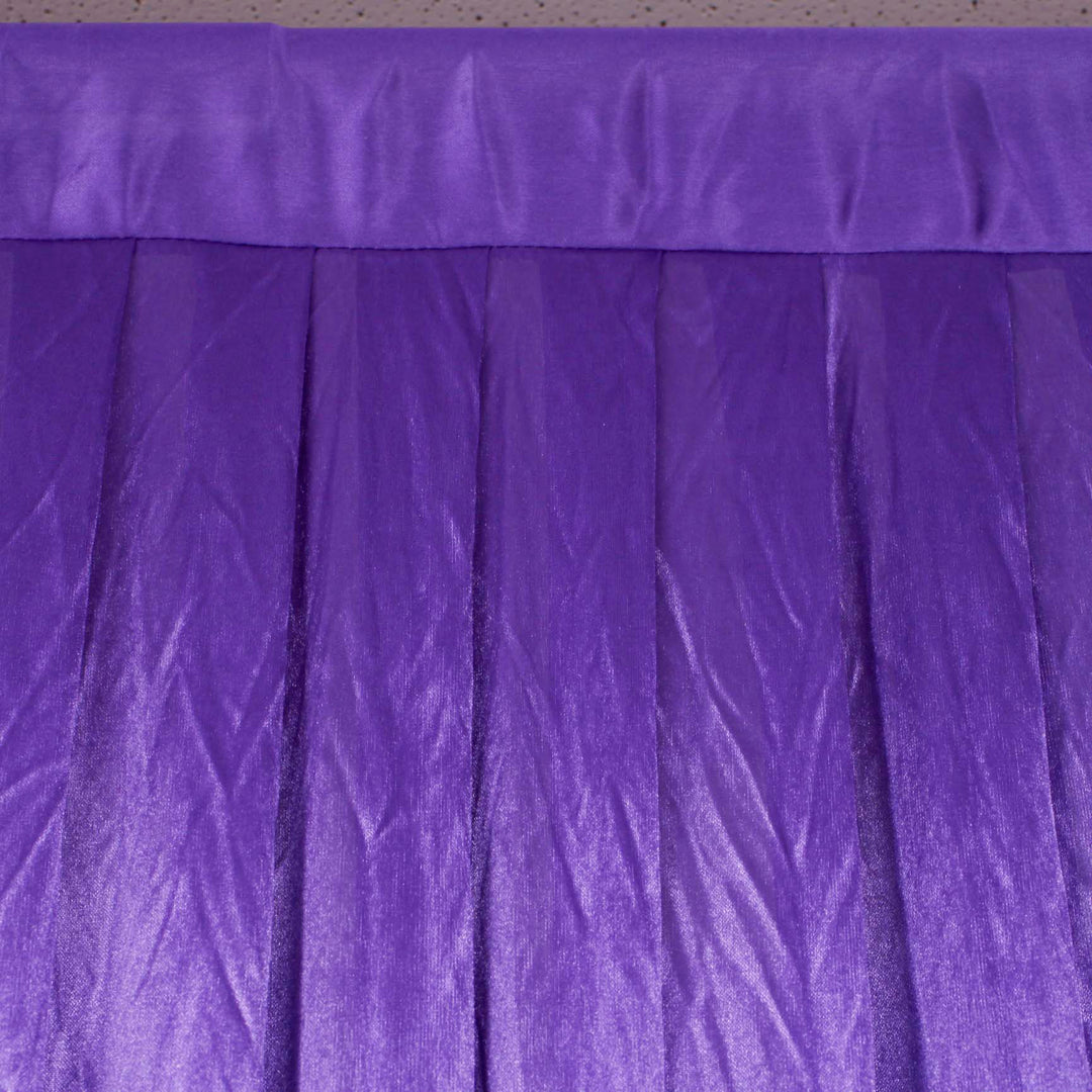 Purple Ice Silk Satin Backdrops - No Swag - 3 meters length x 3 meters high curtain rod hole