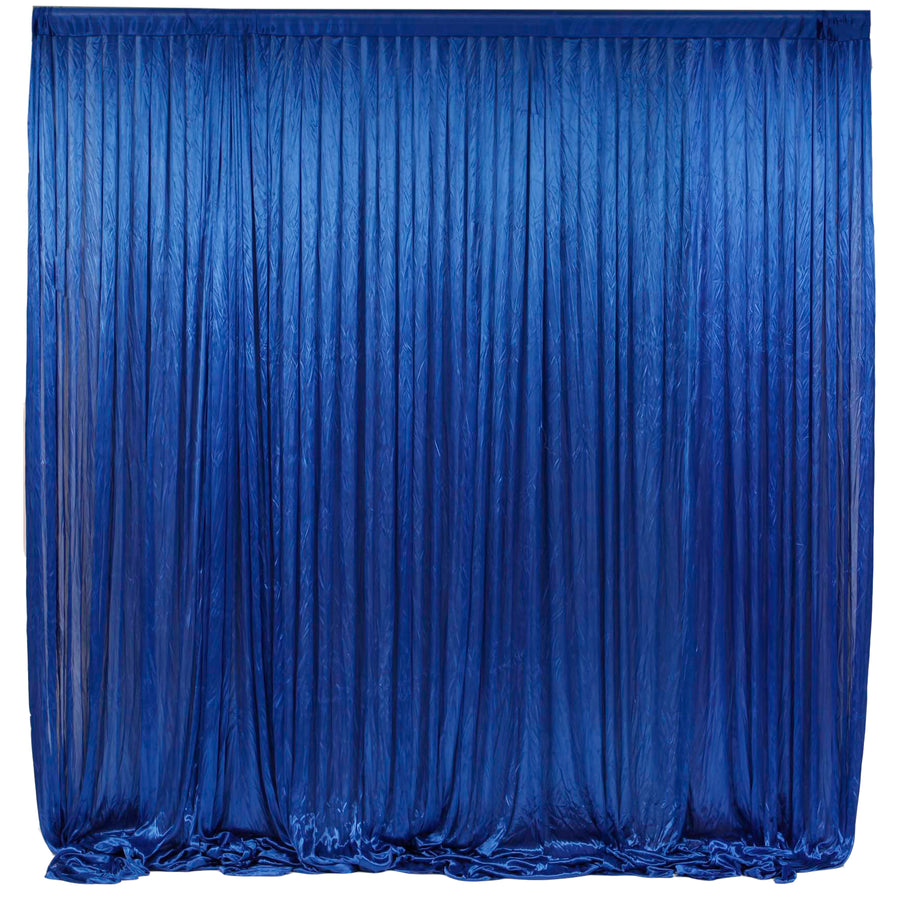 Royal Blue Ice Silk Satin Backdrops - No Swag - 3 meters length x 3 meters high