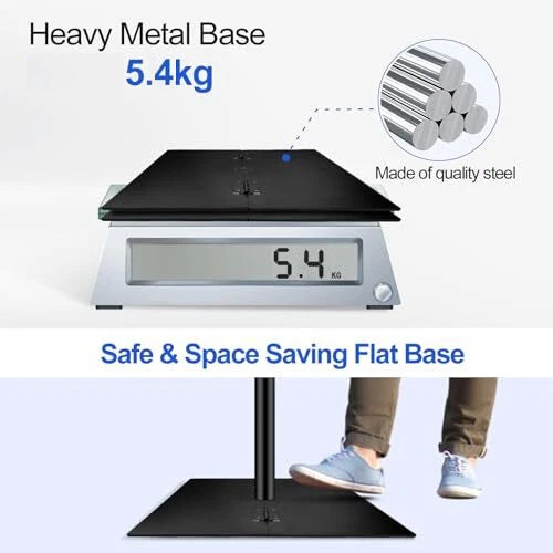 Adjustable Backdrop Stand With Steel Base - Black (3x3m) base plates