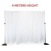 White Ice Silk Satin Backdrops - No Swag - 3 meters length x 4 meters high