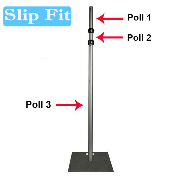Backdrop Stand Set - Pipe and Drape (6m Wide x 4m High) 3 polls