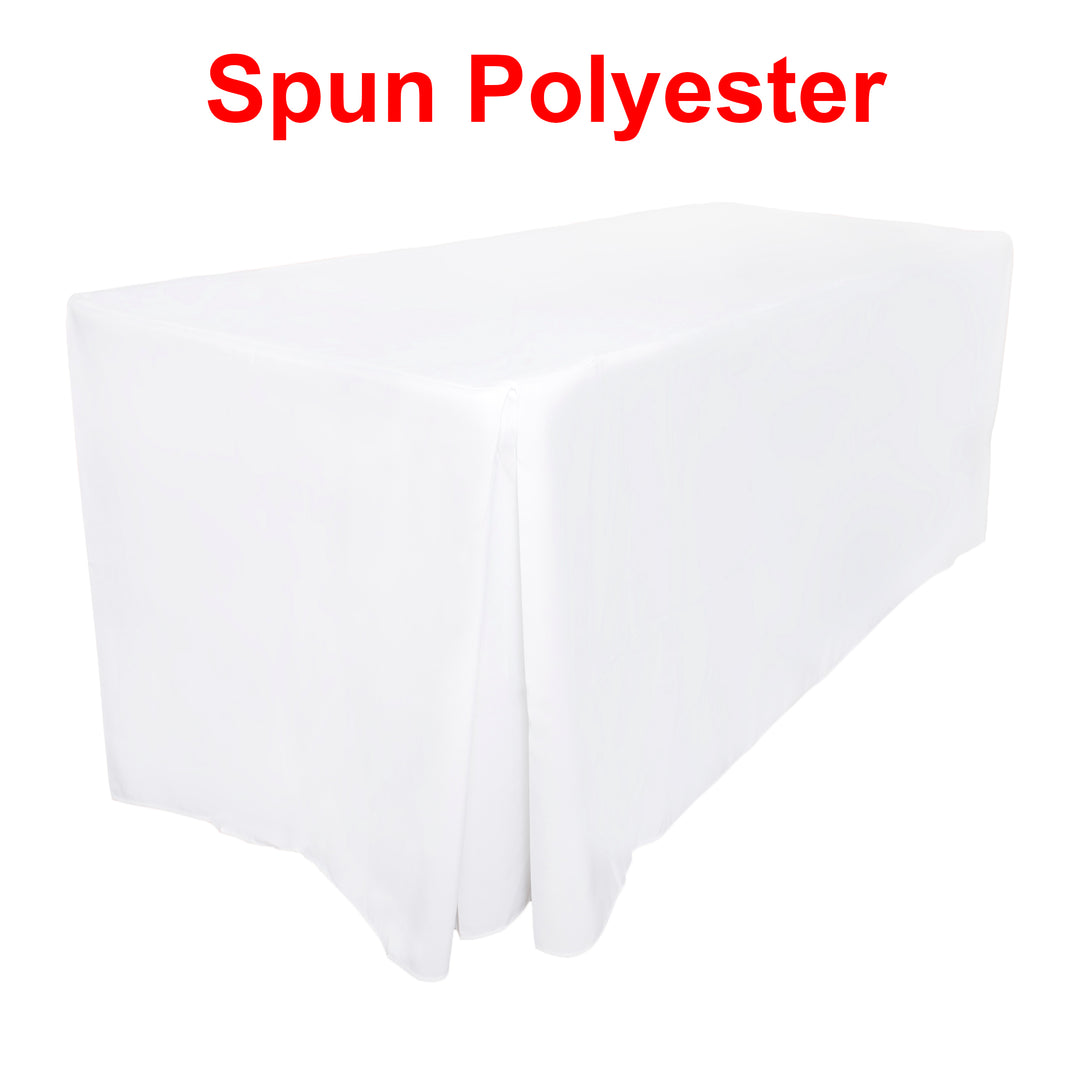 Spun Polyester Fitted Tablecloth - White (6ft)