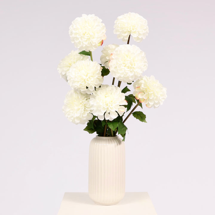 Artificial Dahlia Stem - White