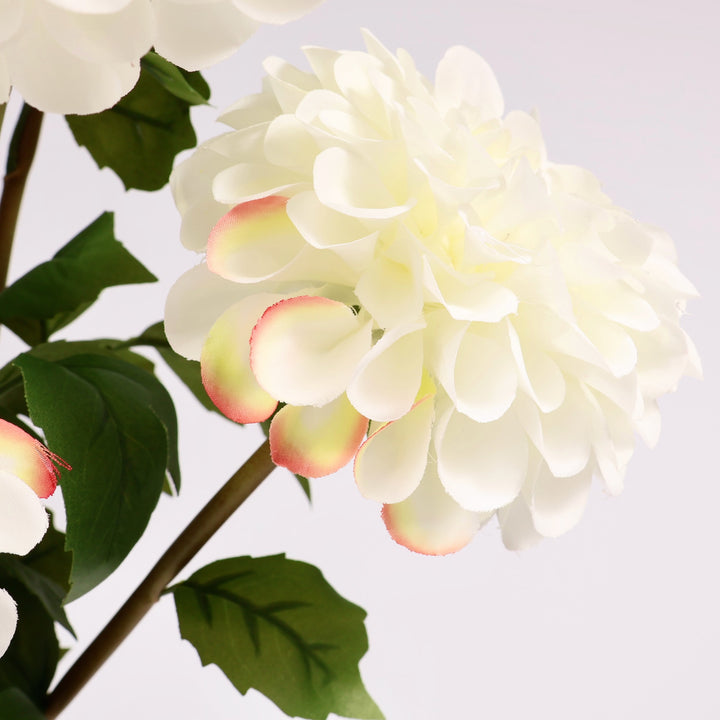 Artificial Dahlia Stem - White
