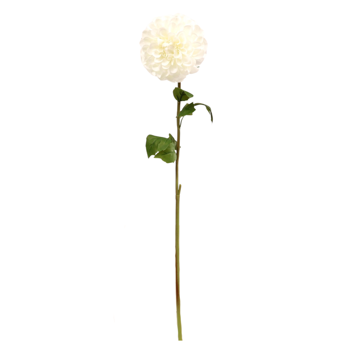 Artificial Dahlia Stem - White