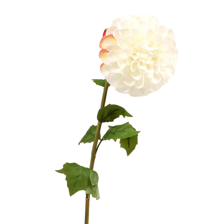 Artificial Dahlia Stem - White