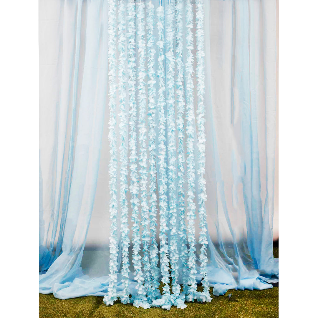 Large Orchid Hanging Garland - Light Blue (2m)