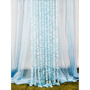 Large Orchid Hanging Garland - Light Blue (2m)