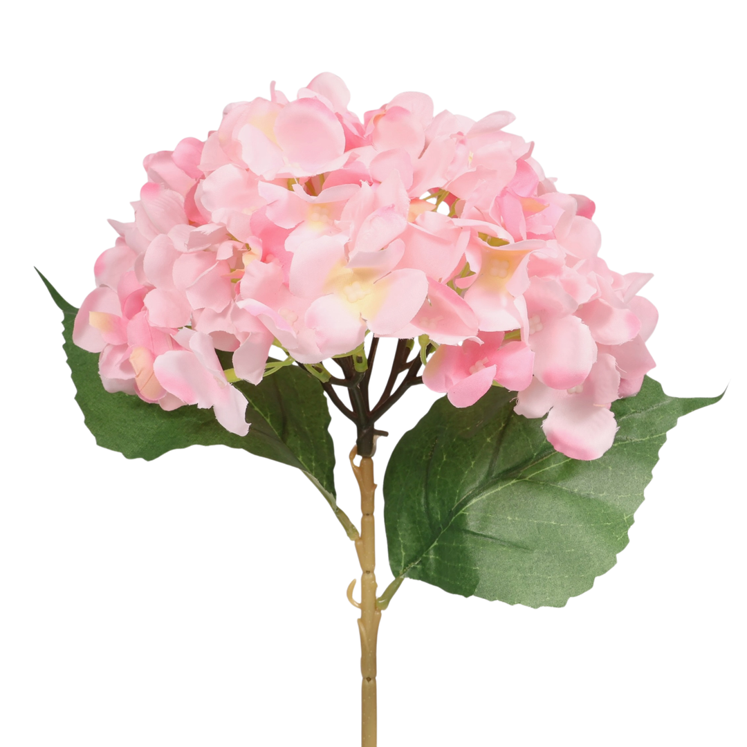 Artificial Hydrangea - Light Pink, single flower head