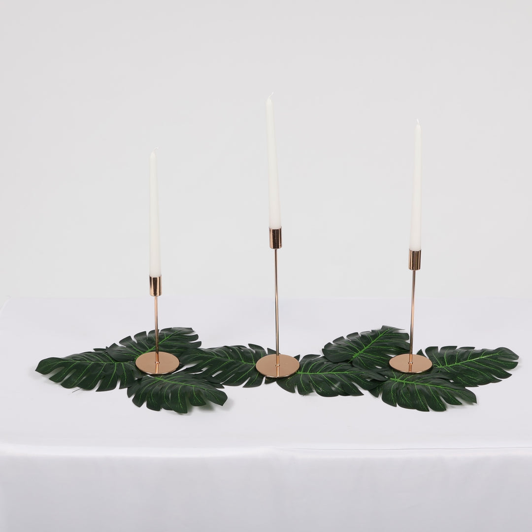 Artificial Palm Leaf - Medium, used as table decorations underneath candle holders