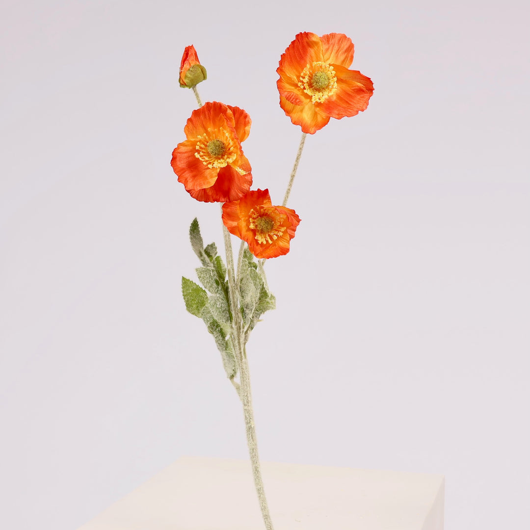 Artificial Poppy Spray - Red