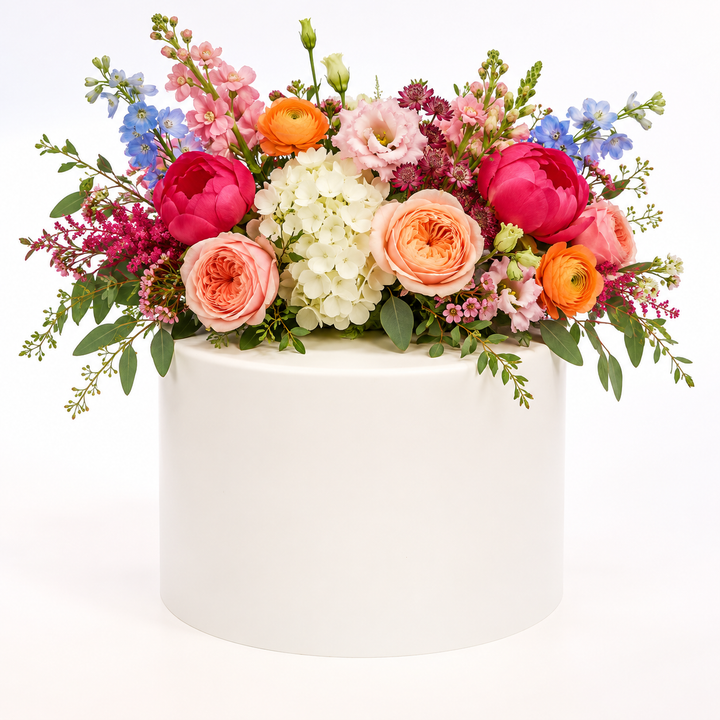 Acrylic Round Table Riser - White