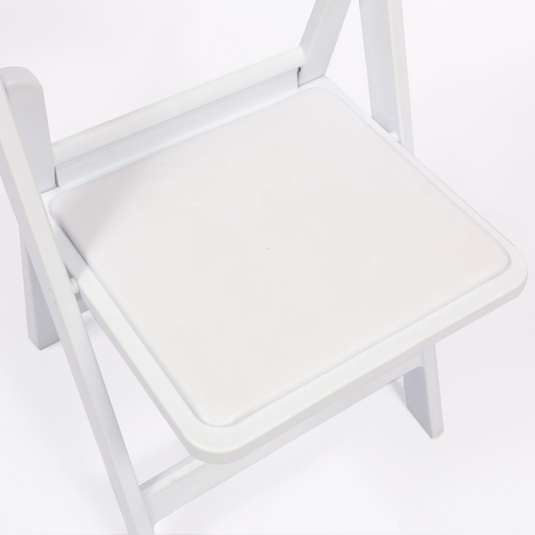 Americana Outdoor Folding Chair - White removable cushion