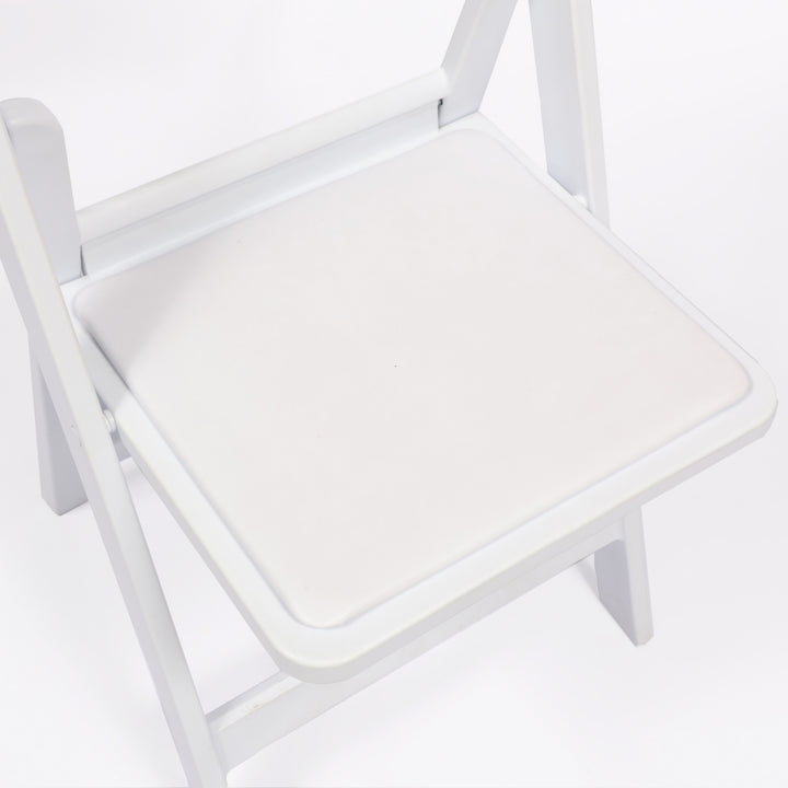 Americana Outdoor Folding Chair - White removable cushion
