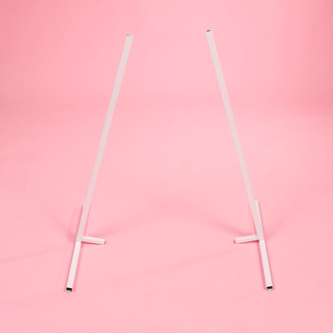 Arched Height Adjustable Freestanding Sign / Frame - White (90cm x 150cm) assembly part 1