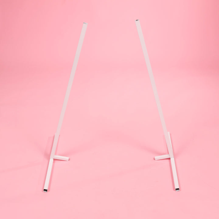 Arched Height Adjustable Freestanding Sign / Frame - White (90cm x 150cm) assembly part 1