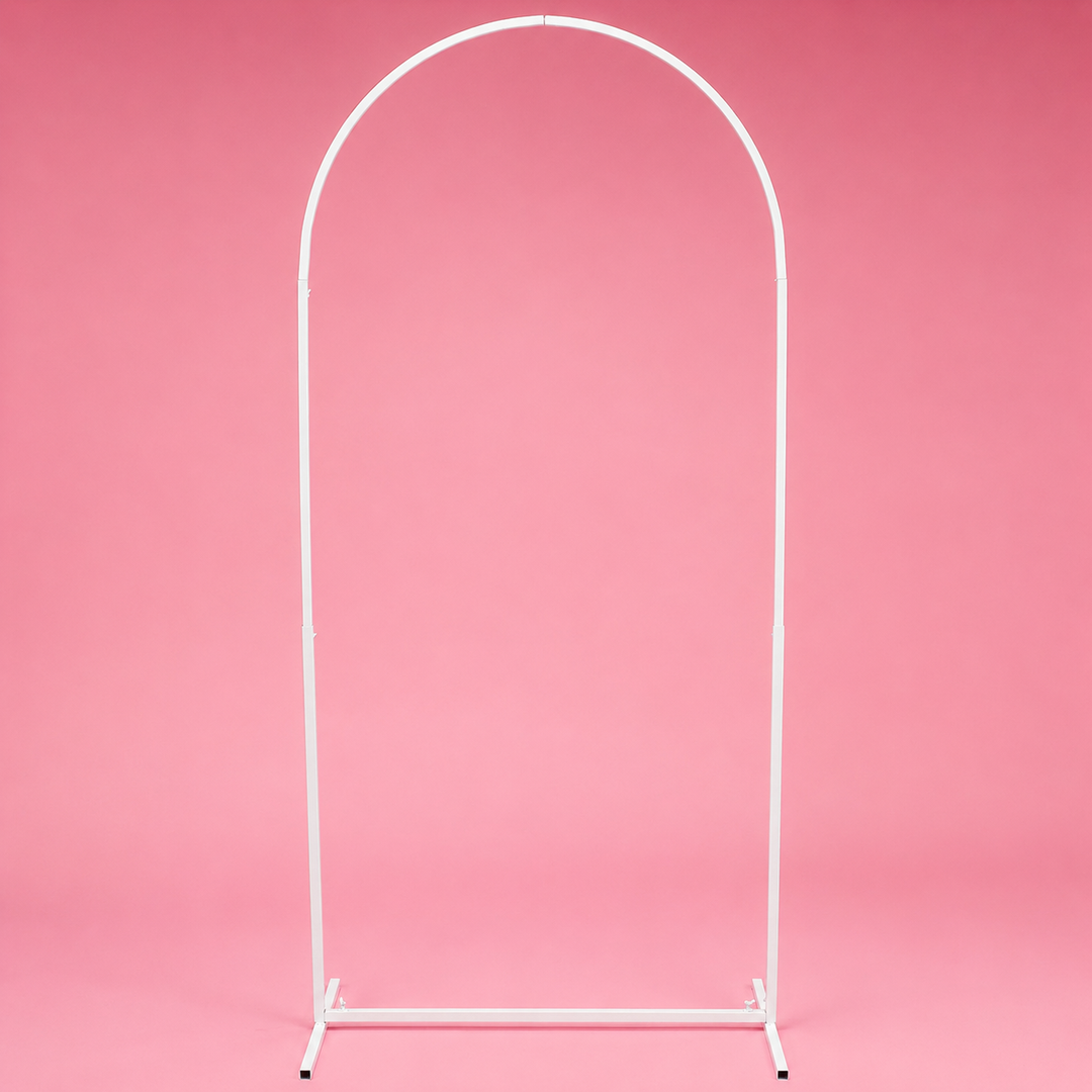 Arched Height Adjustable Freestanding Sign / Frame - White (90cm x 180cm)