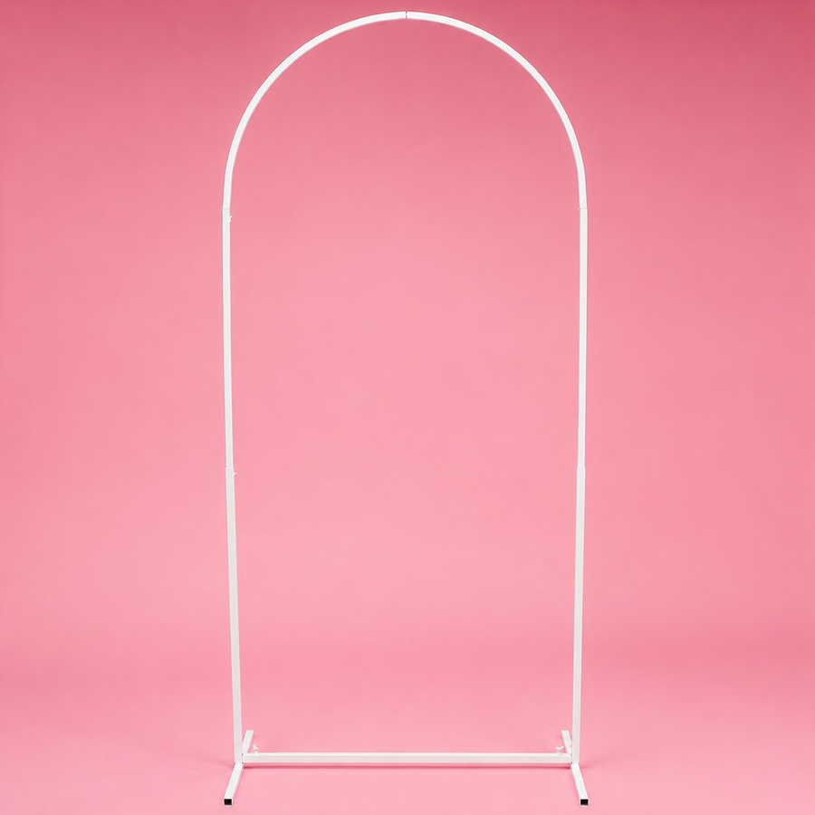 Arched Height Adjustable Freestanding Sign / Frame - White (90cm x 180cm)