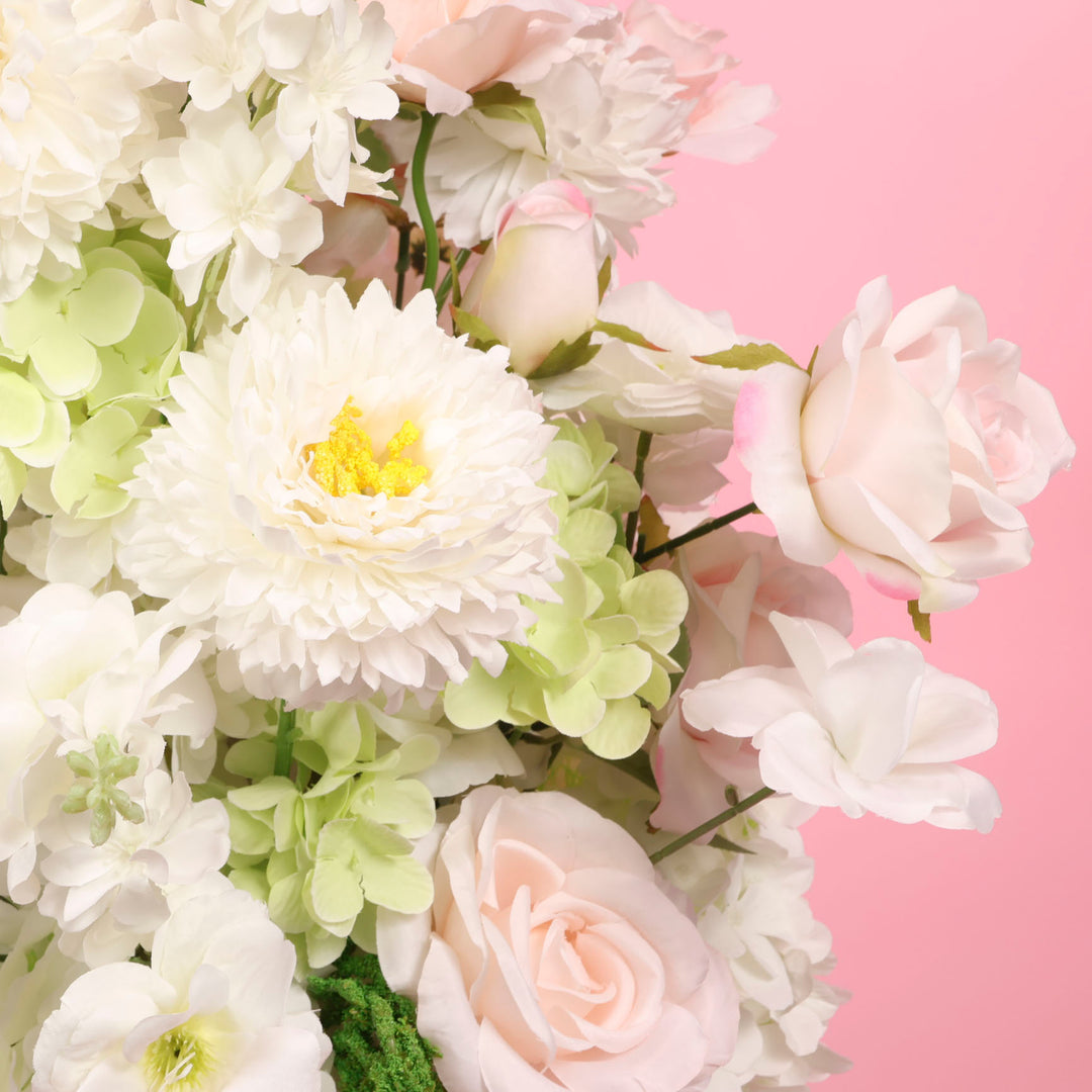 Artificial Flower Arrangement - Light Pink close up 1