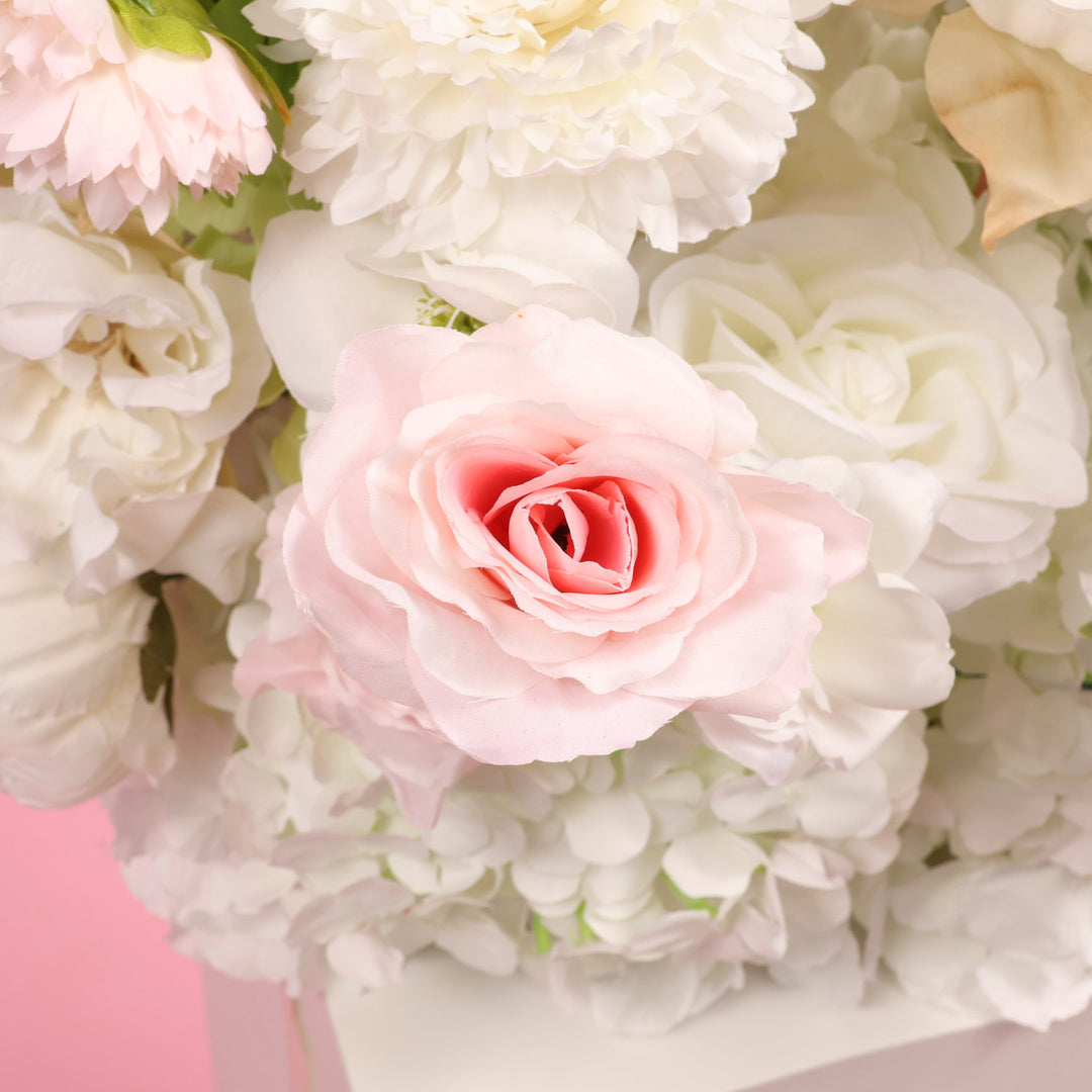 Artificial Flower Arrangement - Light Pink close up 2