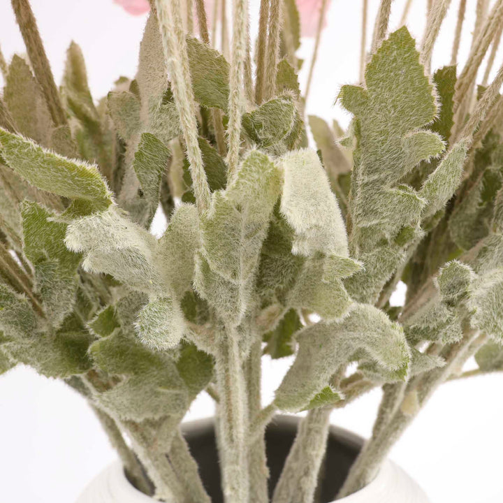Artificial Poppy - Light Pink leaves close up