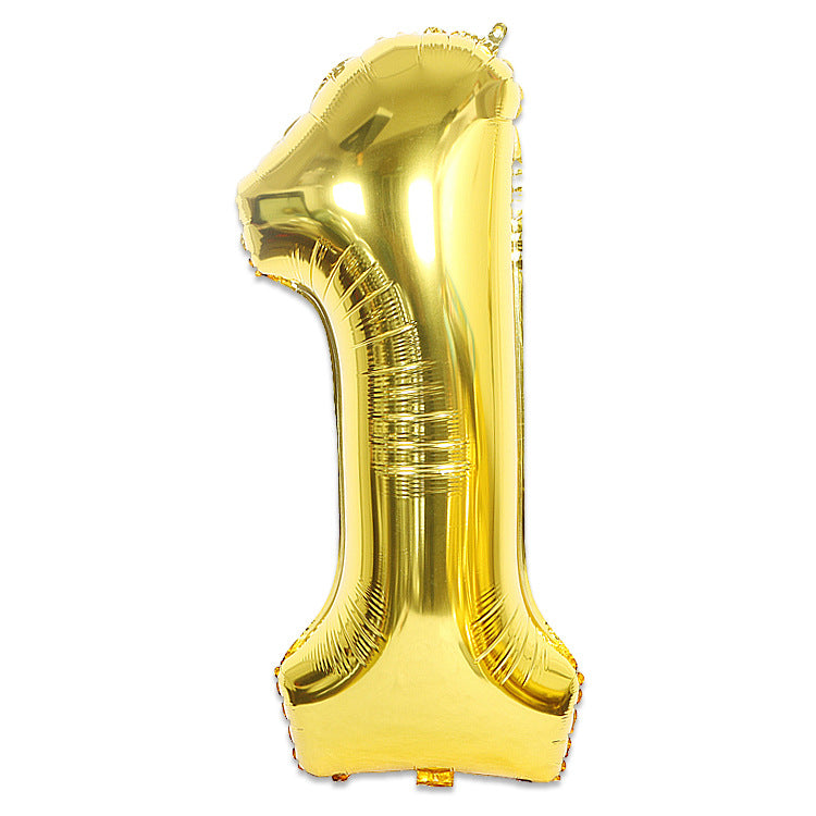 Large Foil Balloon Number 1 - Metallic Gold