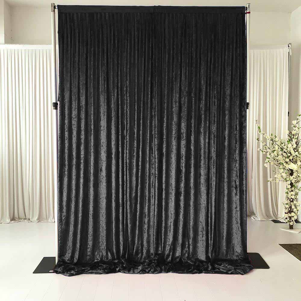 Black Velvet Backdrop Curtain - 6m length x 3m high