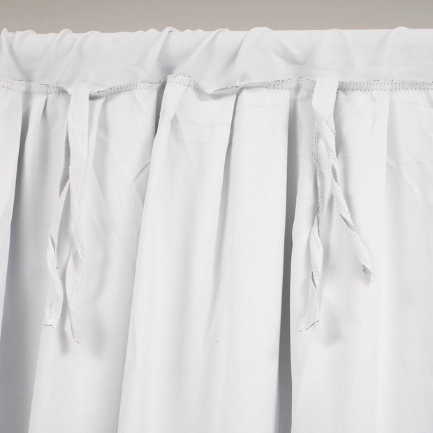 White Blockout Curtain - No Swag - 3 meters length x 3 meters high extra ties