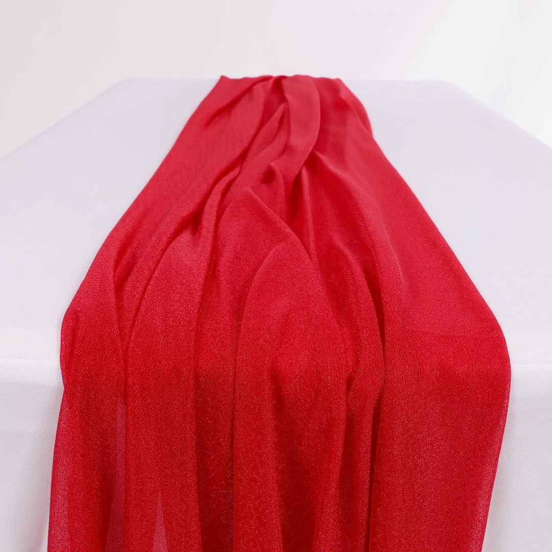 CLEARANCE Sheer Stretch Crepe Chiffon Chair Sashes - Burgundy