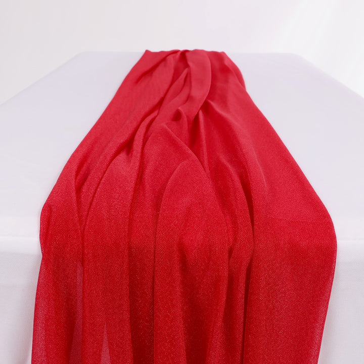 CLEARANCE Sheer Stretch Crepe Chiffon Chair Sashes - Burgundy