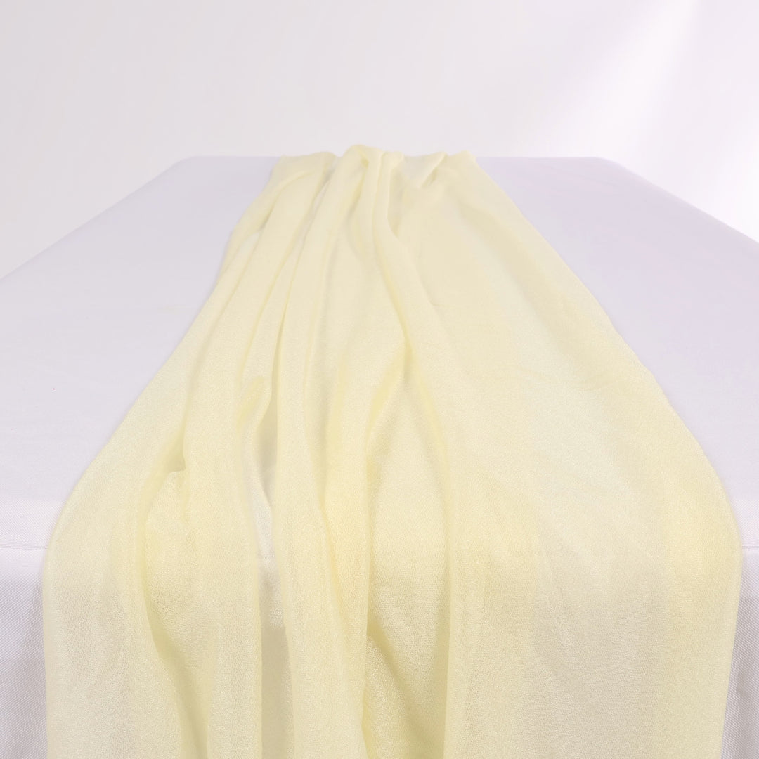 CLEARANCE Sheer Stretch Crepe Chiffon Chair Sashes - Ivory